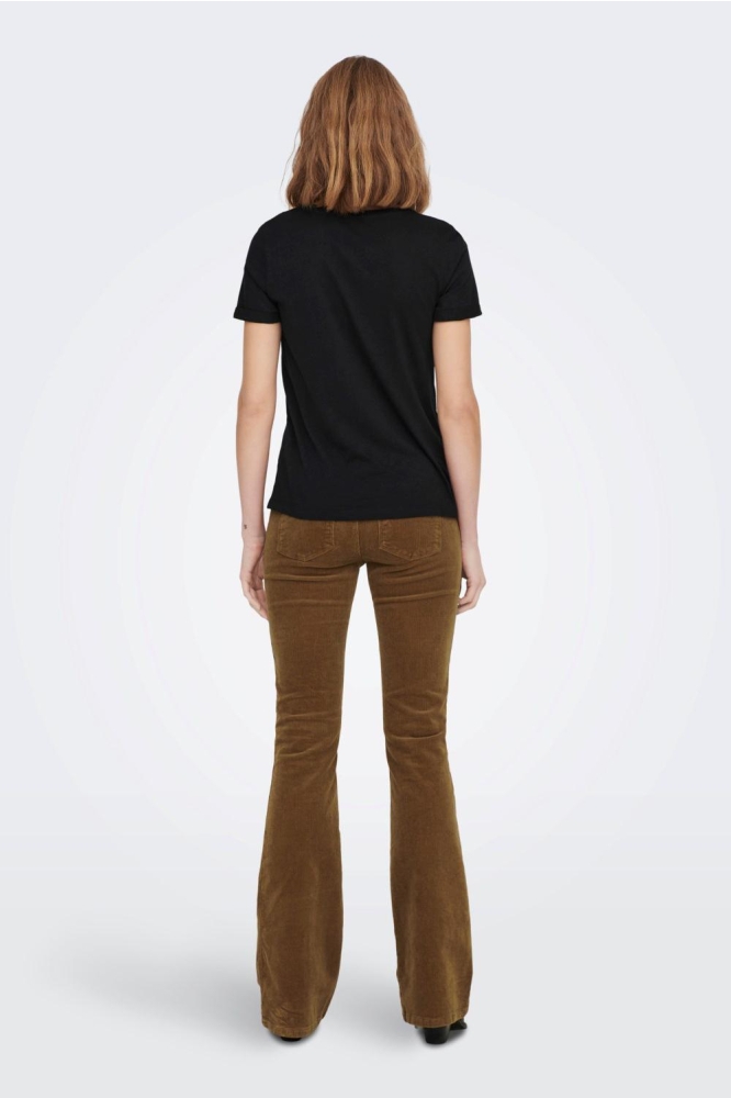 ONLKITA LIFE S/S LOGO TOP NOOS 15244714 BLACK/GOLD GLITT
